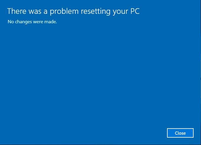 There Was a Drawback Resetting Your PC: The way to Repair